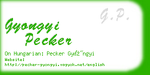 gyongyi pecker business card